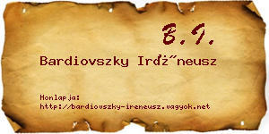 Bardiovszky Iréneusz névjegykártya